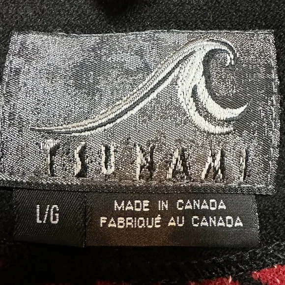 Vintage Tsunami Womens Jacket Red Fleece Snowflakes Aztec Buttons Pockets. Large - Picture 5 of 7